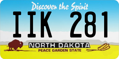 ND license plate IIK281