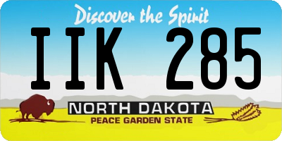 ND license plate IIK285