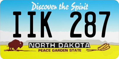 ND license plate IIK287