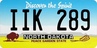 ND license plate IIK289