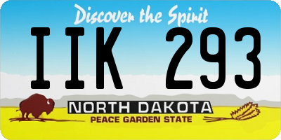ND license plate IIK293