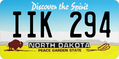 ND license plate IIK294