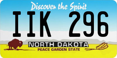 ND license plate IIK296