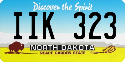 ND license plate IIK323