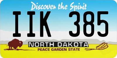 ND license plate IIK385