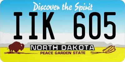 ND license plate IIK605
