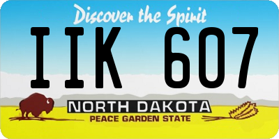 ND license plate IIK607