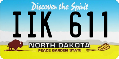 ND license plate IIK611