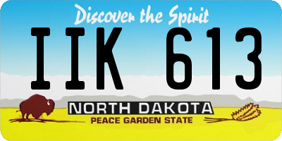 ND license plate IIK613