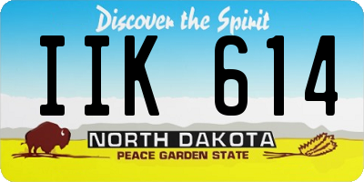 ND license plate IIK614