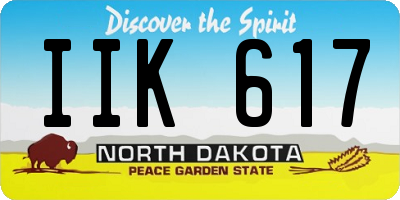 ND license plate IIK617