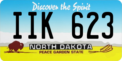 ND license plate IIK623