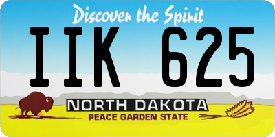 ND license plate IIK625