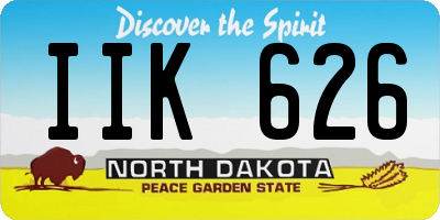 ND license plate IIK626
