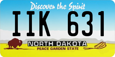 ND license plate IIK631