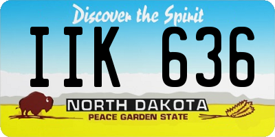 ND license plate IIK636