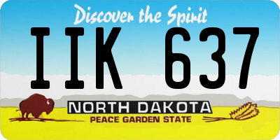 ND license plate IIK637
