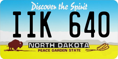 ND license plate IIK640
