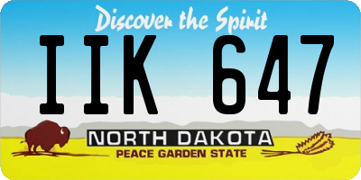 ND license plate IIK647