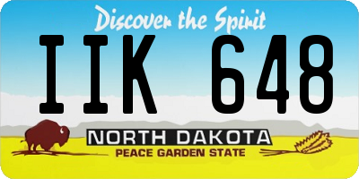ND license plate IIK648