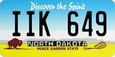 ND license plate IIK649