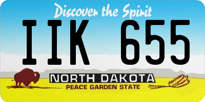 ND license plate IIK655