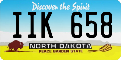 ND license plate IIK658