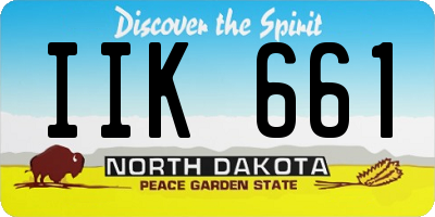 ND license plate IIK661