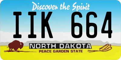 ND license plate IIK664