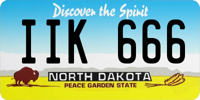 ND license plate IIK666