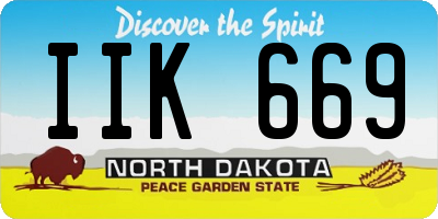 ND license plate IIK669