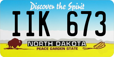 ND license plate IIK673