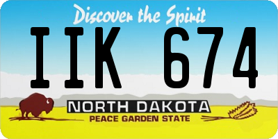 ND license plate IIK674