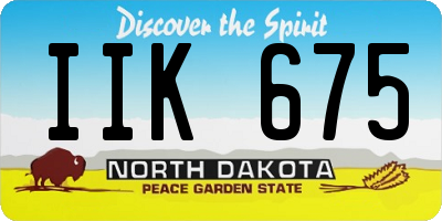 ND license plate IIK675