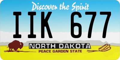 ND license plate IIK677