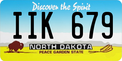 ND license plate IIK679