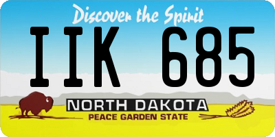ND license plate IIK685