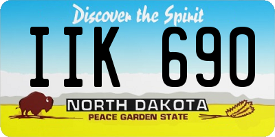 ND license plate IIK690
