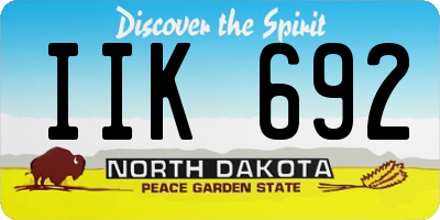 ND license plate IIK692