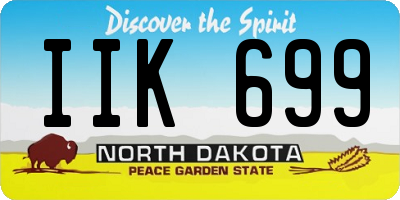 ND license plate IIK699