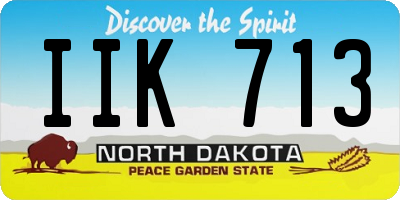 ND license plate IIK713