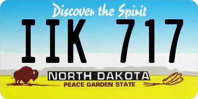 ND license plate IIK717