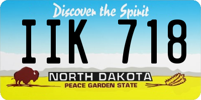 ND license plate IIK718