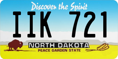 ND license plate IIK721