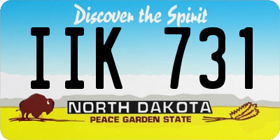 ND license plate IIK731