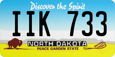 ND license plate IIK733