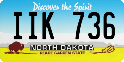 ND license plate IIK736