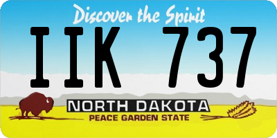 ND license plate IIK737