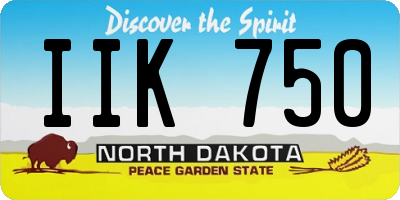 ND license plate IIK750