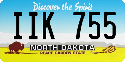 ND license plate IIK755